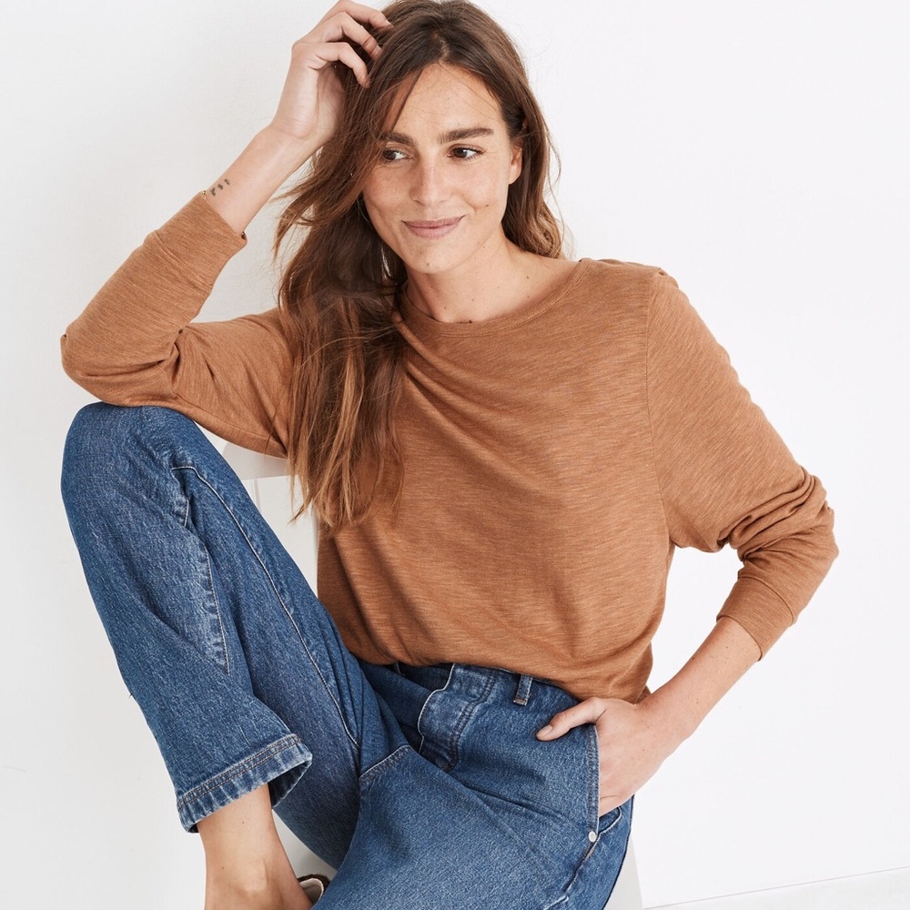 Madewell Olive Long Sleeve Top